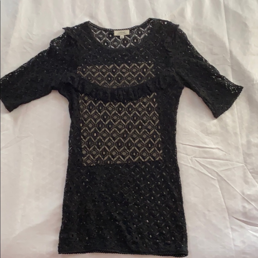 Wilfred Hennepin black lace top XXS